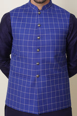 Waistcoat Check Blue