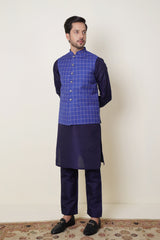 Waistcoat Check Blue