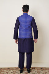 Waistcoat Check Blue