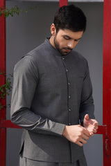 3 PCS Qameez Shalwar Grey