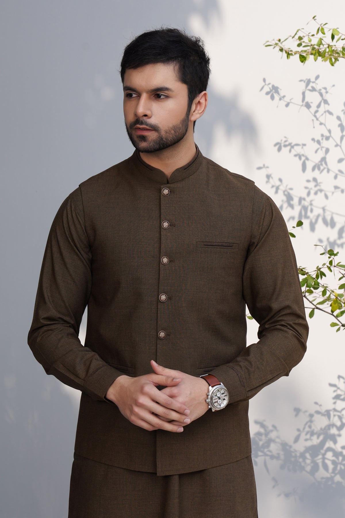 3 PCS Qameez Shalwar Army Green