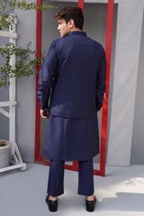 3 PCS Qameez Shalwar Indigo