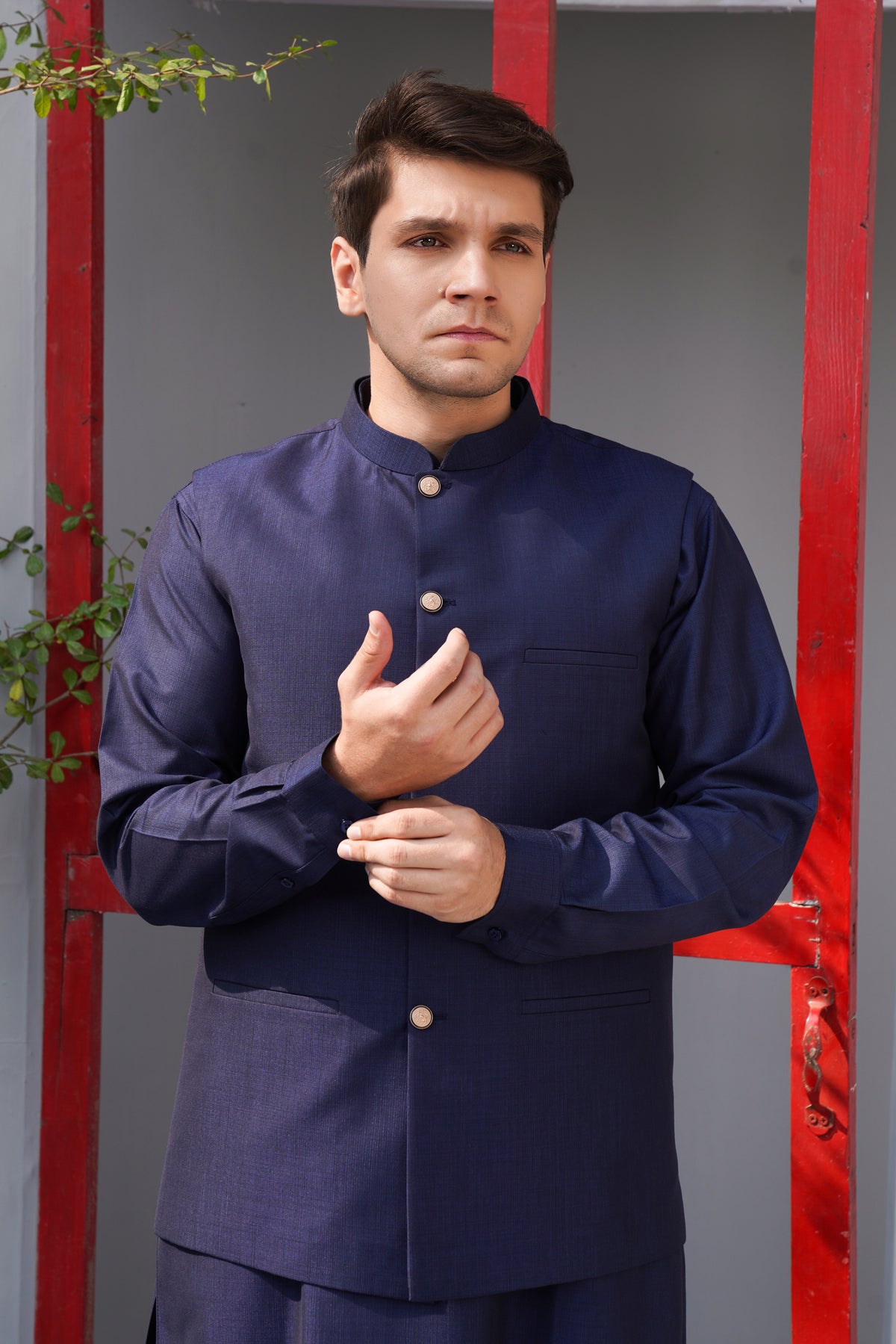 3 PCS Qameez Shalwar Indigo