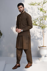 3 PCS Qameez Shalwar Army Green