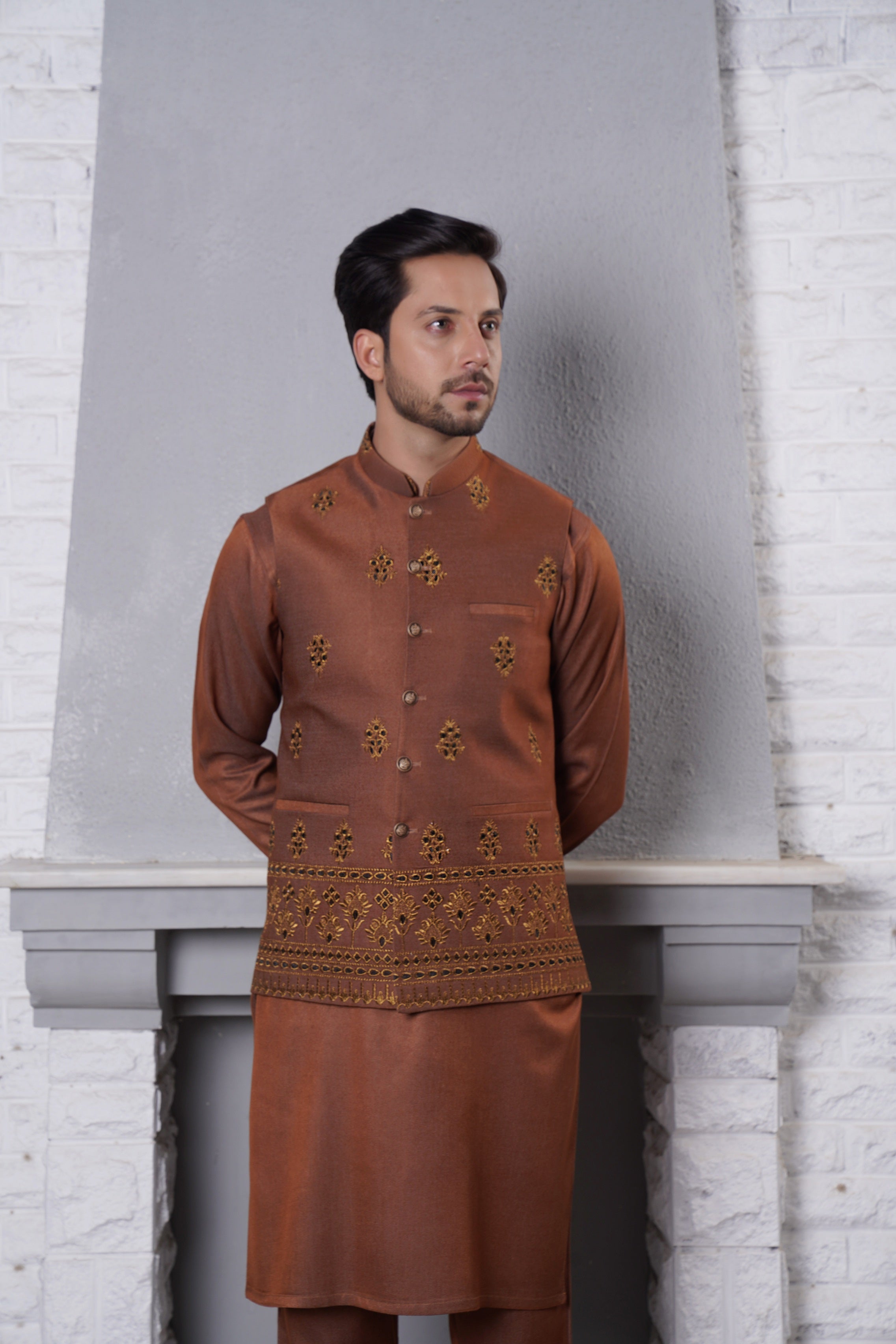 3 PCS Kurta Trouser Russet