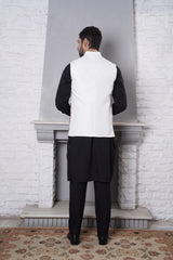 Waistcoat White Elephant Design Embroidery