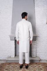 Waistcoat White With handmade Embroidery