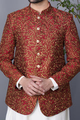 Prince Coat Maroon Masoori