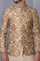 Prince Coat Golden Masoori Embroidered