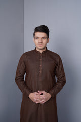 Dark Brown Kameez Shalwar