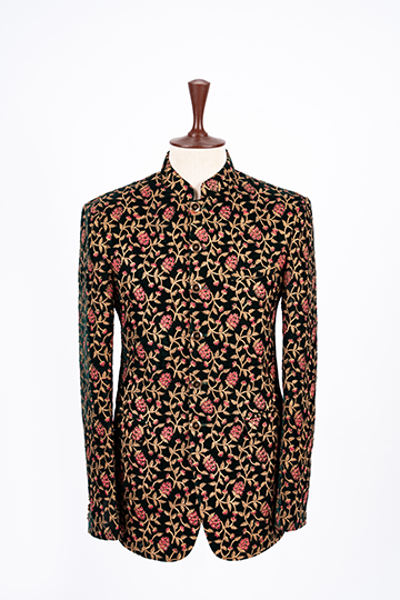 Bottle Green Velvet Prince Coat