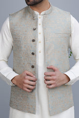 Waistcoat Sea Green Fancy Jute