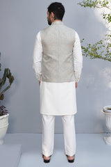 Waistcoat Sea Green Fancy Jute