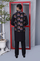 Waistcoat Black Rikshaw Design Embroidered