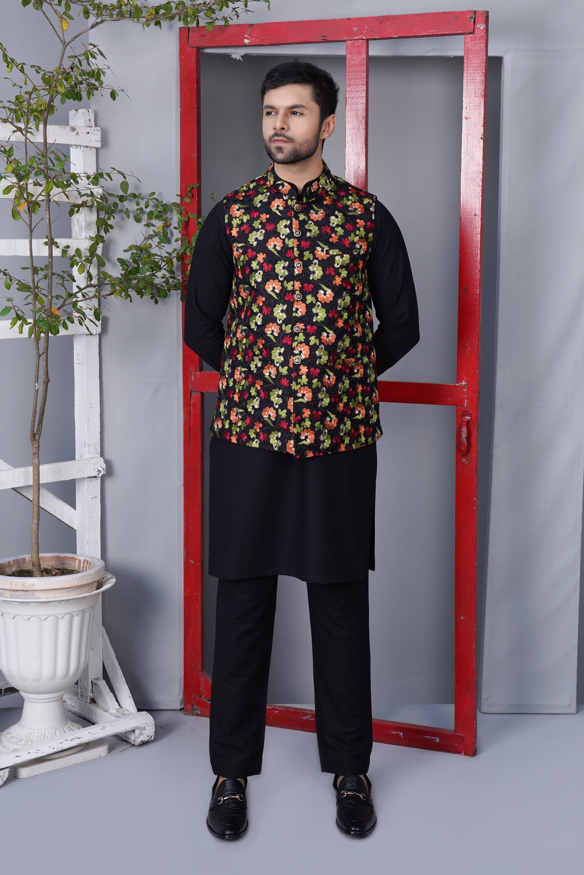 Waistcoat Flower Design Embroidered