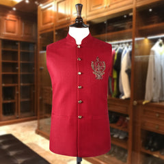 Red Waistcoat Front Motif
