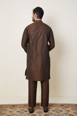 Brown 2 Tone Kurta Trouser