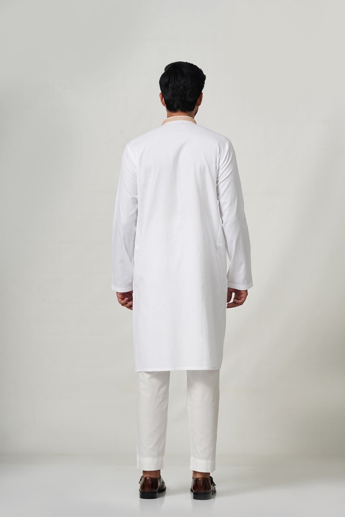 White 12 Button Kurta