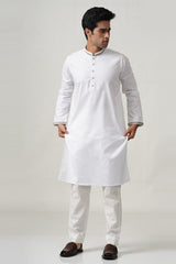 White Kurta with Texture