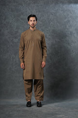 Brown Kameez Shalwar