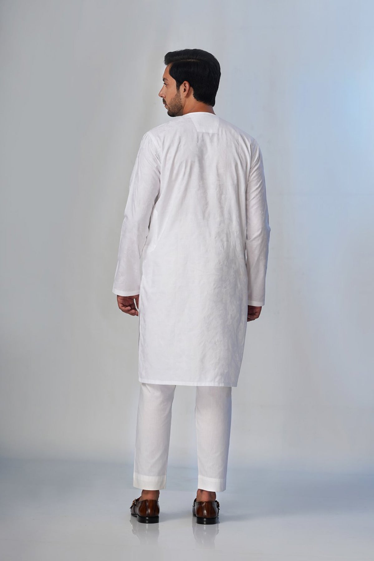 White Kurta with 12 Buttons